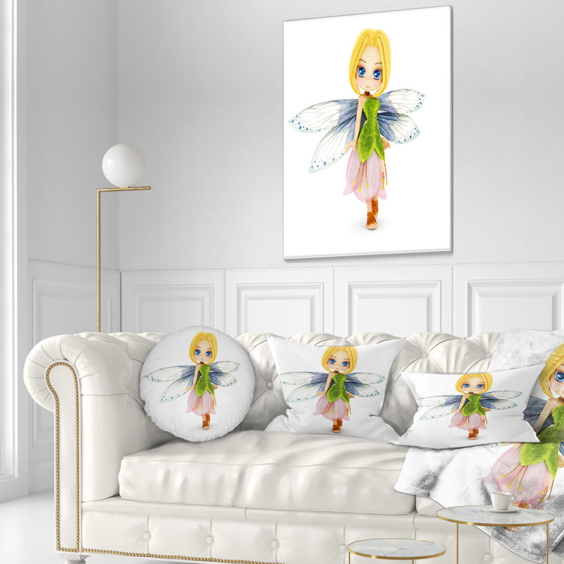 Coussin lombaire floral avec ailes