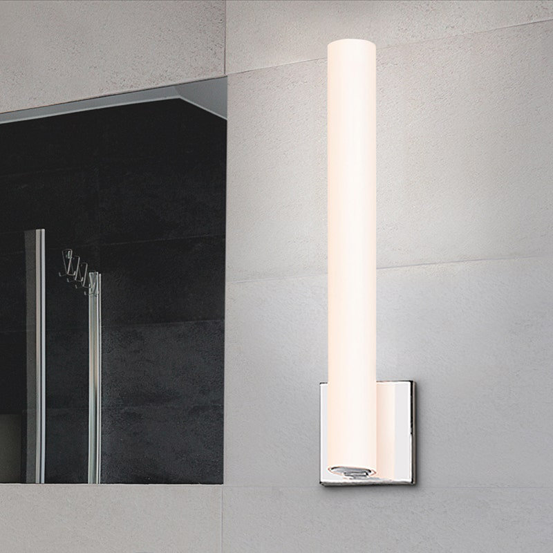 Plafonnier encastré 1 lumière Tubo, Chrome poli, Plat