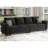 Shavera 3 - Pieces Velvet 4-Seater Sectional Sofa Lounge Apartment Living room Couch-1335788845
