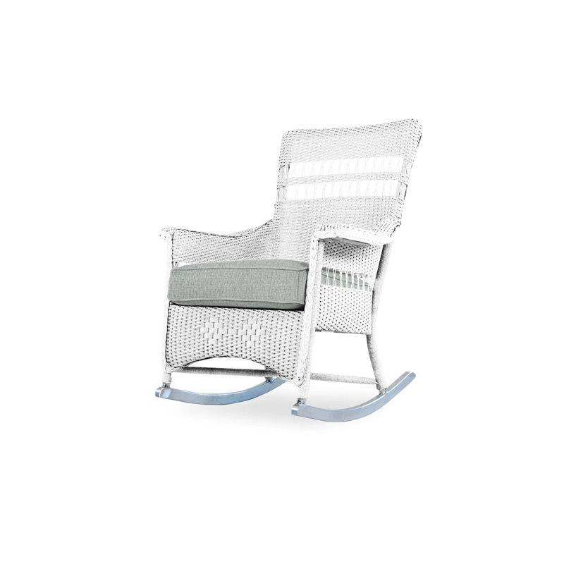 Nantucket Outdoor Rocker Chair, White, Demo Stone