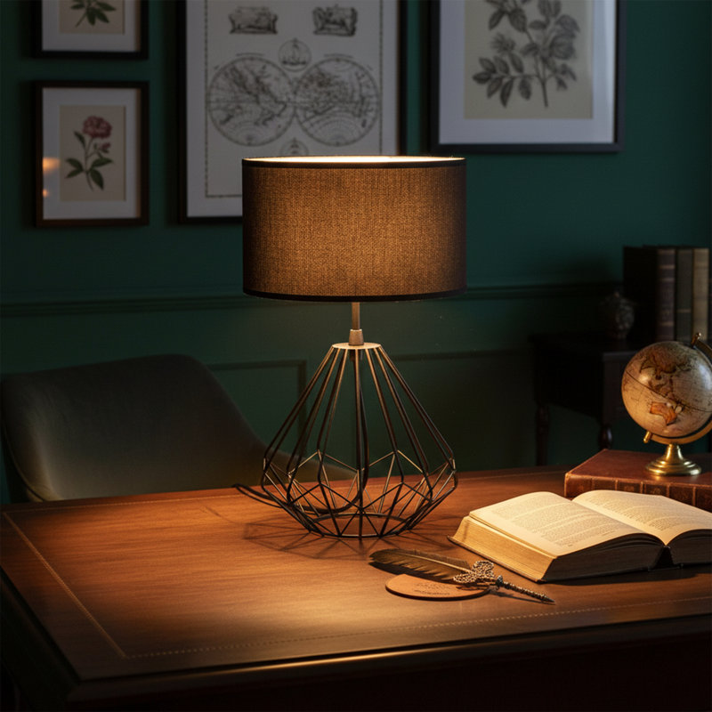 Lampe de table Valerius, Encre, Encre