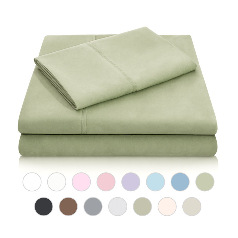 Hollander Microfiber Pillowcase Set, Queen, Fern