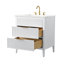 Ensemble de meuble-lavabo simple 30 po avec dessus en pierre reconstituée Bilroy-1395060402