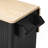 51" Fluted Kitchen Island With Drop Leaf, Farmhouse Accent Kitchen Island On Wheels With Internal Storage Rack, Rolling Kitchen Cart With Towel Rack For Kitchen, Dining Room, Black Ash-1787319183