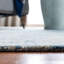 Tapis bleu / crème en laine touffeté à la main Ocala-1840259115