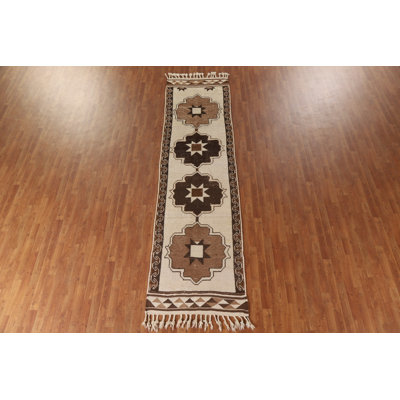 Natural Dye Anatolian Oriental Runner Rug 3x12