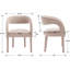 Chaises de salle à manger rembourrées modernes avec accoudoirs pour la cuisine / salle à manger / salon-729781009-729781004