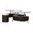 3-Piece Coffee Table And Stools Set Cappuccino
