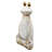 Abstract White Magnesium Frog Figurine with Gold Arms and Eyes