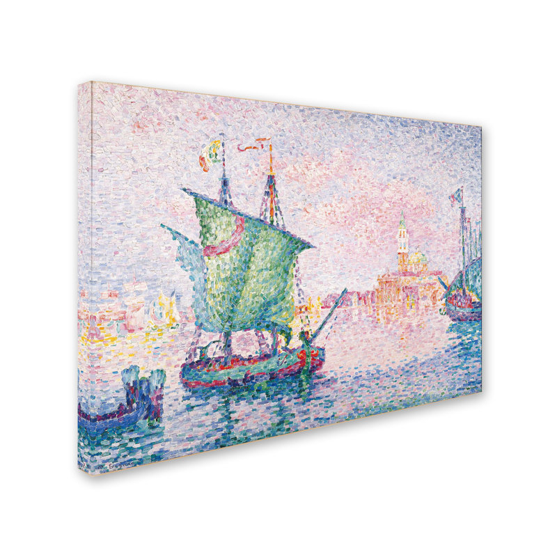 « venice the rose cloud 1909 » par impression sur toile tendue Paul Signac, H 24 po x l 32 po