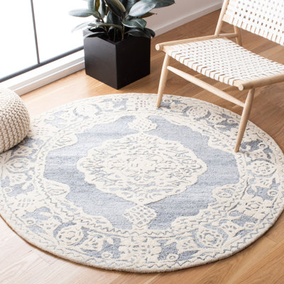 Micro-Loop Hand Tufted Wool/Cotton Oriental Rug in Ivory