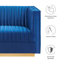Causeuse modulaire en velours Sanguine Channel-627604413