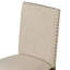 Ensemble de 4 chaises de salle à manger en bois rembourrées avec tête de clou Fabirc Trexm ()-2114383398