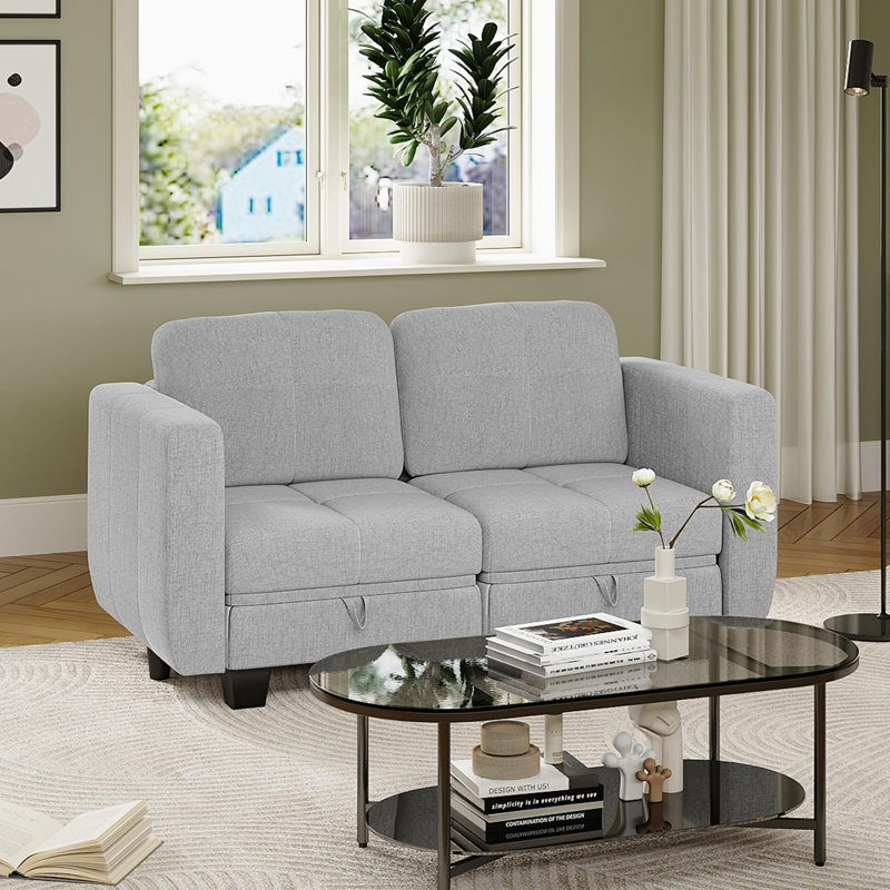 Fabric Corner Sectional, 2, 2, Light Grey
