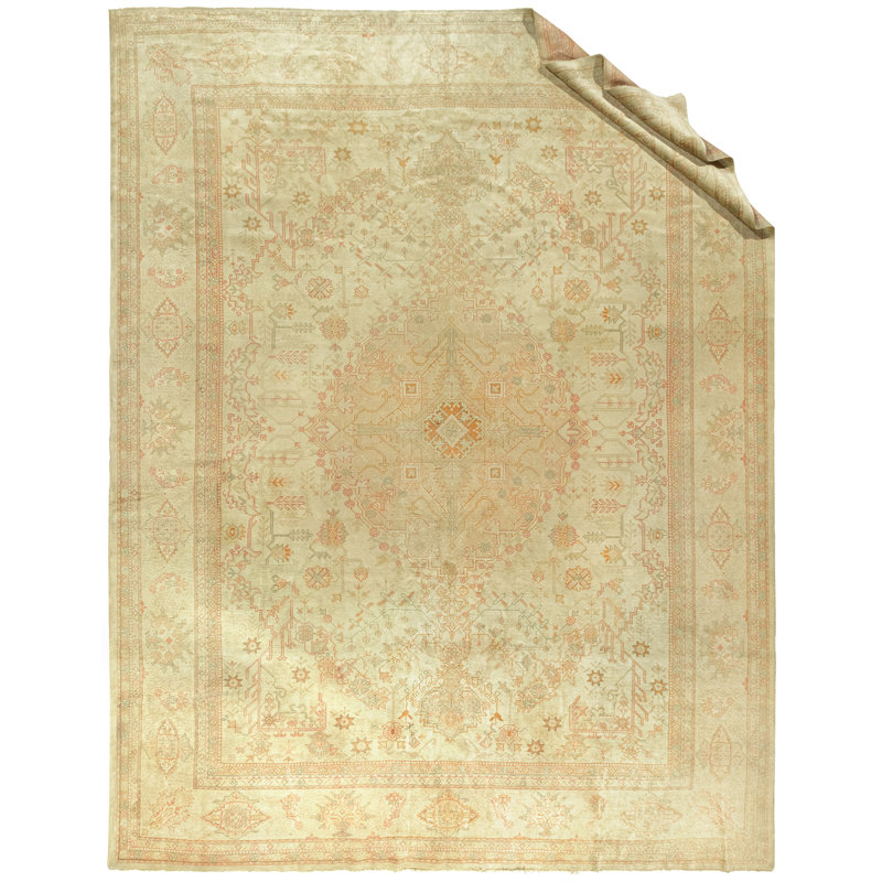 Antique One-of-a-Kind Rectangle 12'3" X 15'10" Hand Knotted Area Rug