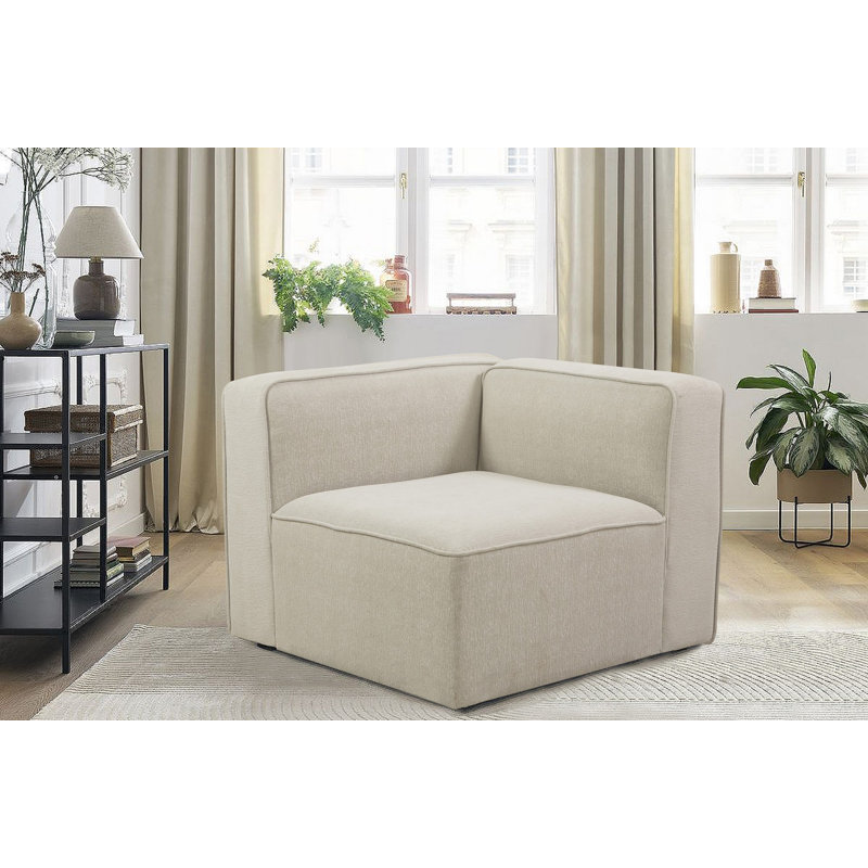 Allinson Upholstered Accent Chair, Cream