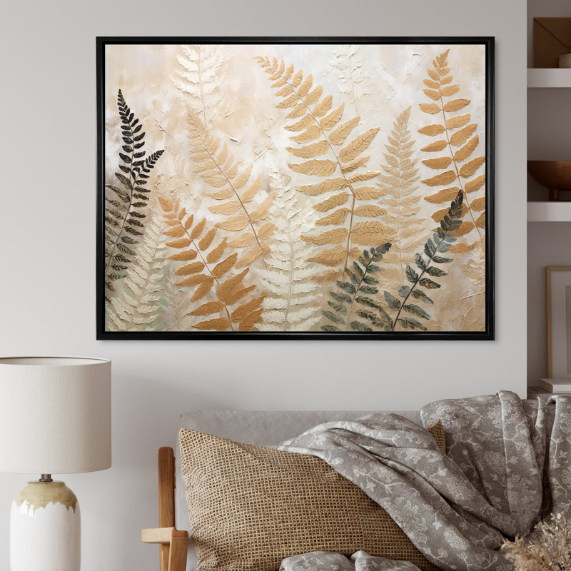 Golden Ferns Silent Symphony III, H 12 po x l 20 po x P 0,5 po, Cadre flottant noir