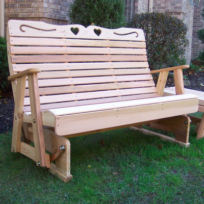 Tillison Hearts Wood Garden Bench