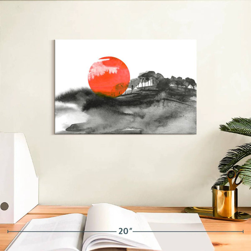 Coucher de soleil japonais Avery, H 8 po x l 12 po