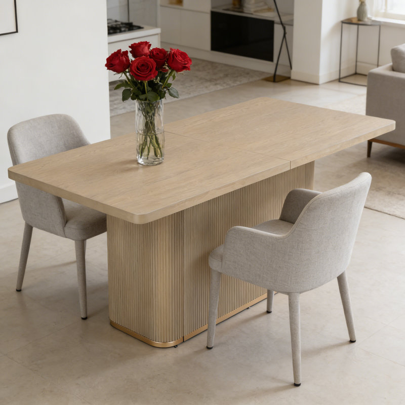 Table de salle à manger 84 ", Naturel