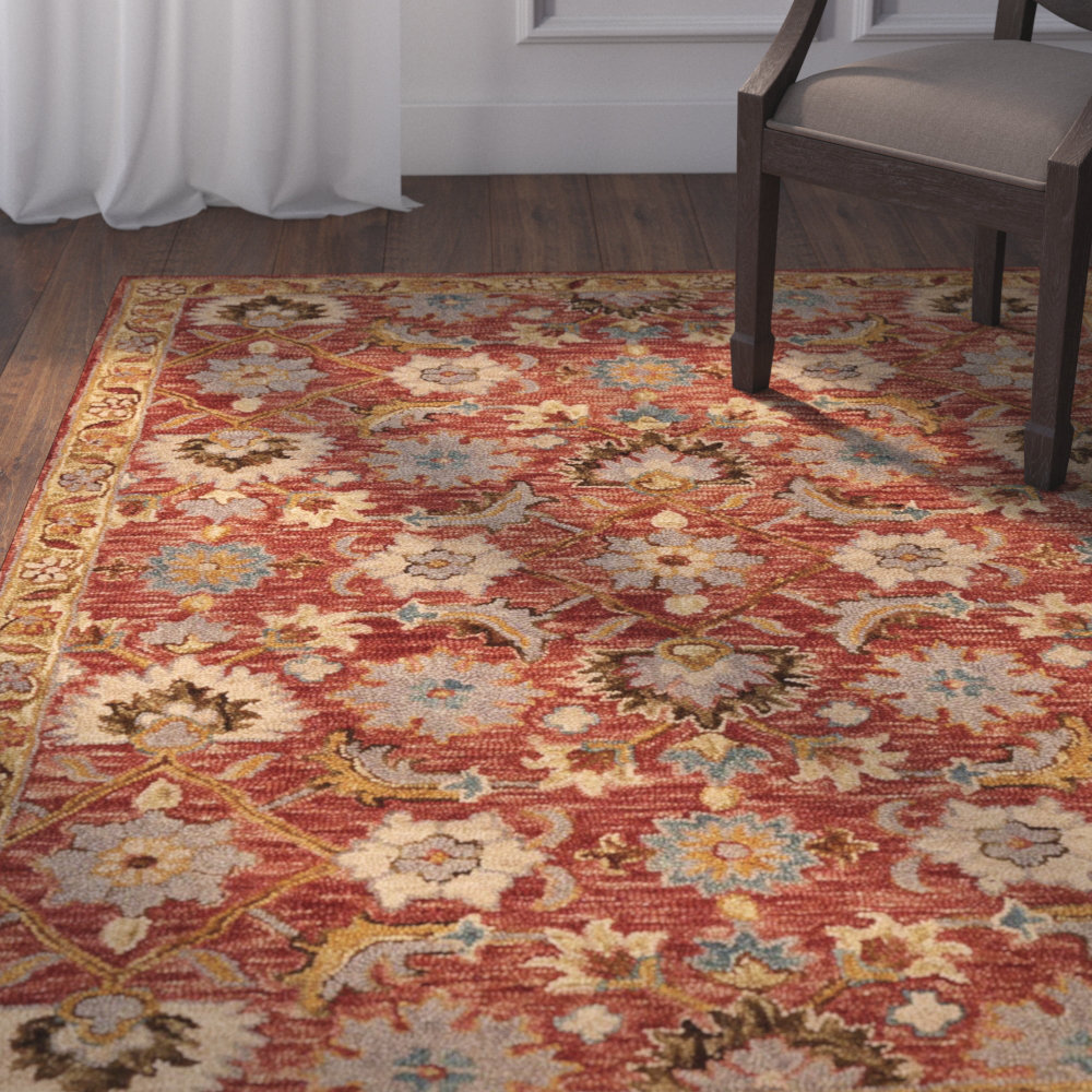 Lark Manor Asan Wool Floral Rug & Reviews | Wayfair