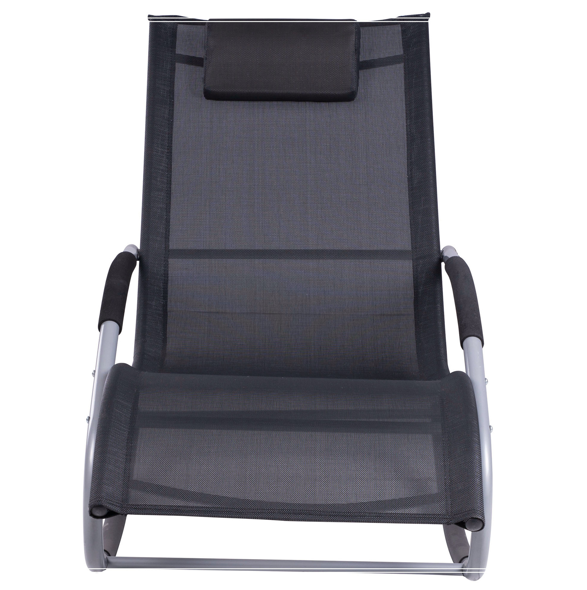 George Oliver Outsunny Zero Gravity Rocking Chair Outdoor Chaise Lounge ...