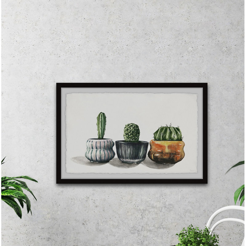 Cactus On Point by Parvez Taj - Single Picture Frame Painting, 61 cm H x 91 cm W