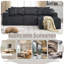 3 Seater Corduroy Sofa-298638503