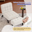  Chaise d'appoint rembourrée de 25,98 po de largeur avec dossier réglable et repose-pieds (ensemble de 2)-353944202-353944203