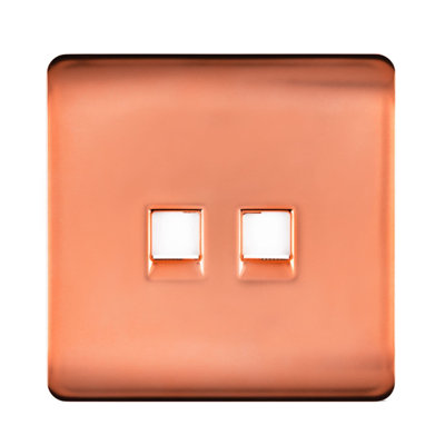 Trendi Switch 2 Gang Cat 3 Telephone Socket