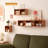 Wall-Mounted Cherry Wood Multi-Grid Shelf