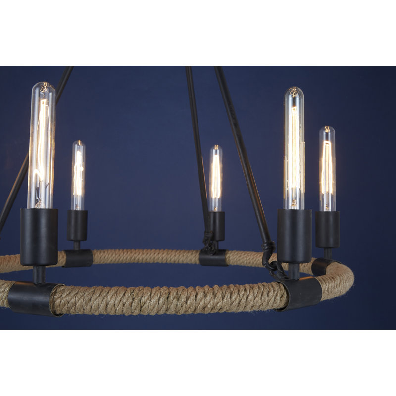 Best 6 - Light Wagon Wheel Chandelier