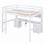 Loft Bed With Desk, Cabinets, Drawers And Charging Station