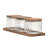 Everyday Acacia 3-Piece Glass Canister Set W. Tray, Square
