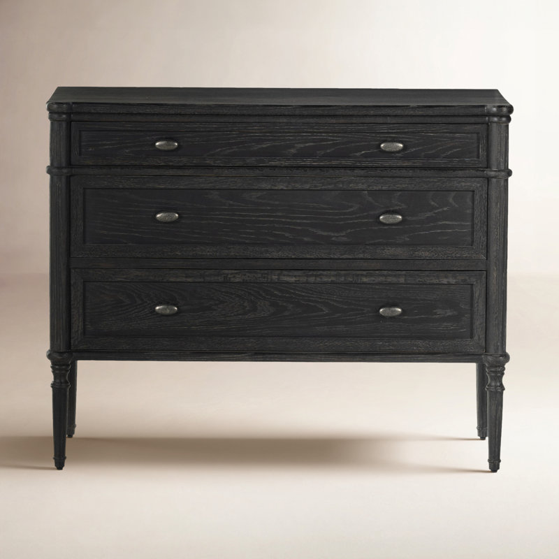 Toulouse 3 - Drawer Dresser, Distressed Black