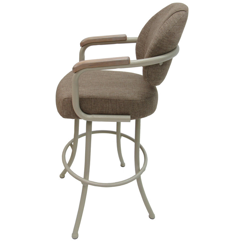 Comptoir pivotant, bar et très grand tabouret Vickky, Tabouret de bar (siège d’une hauteur de 30 po), Beige, Beige Océan