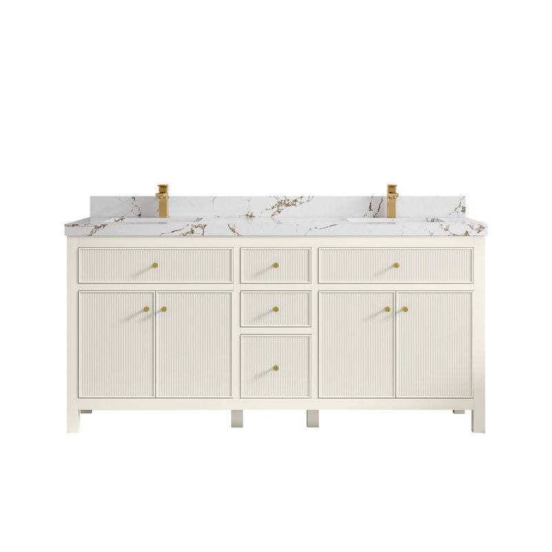 Ensemble de meuble-lavabo double 72 po Sonoma, Viola Brown, Alabaster
