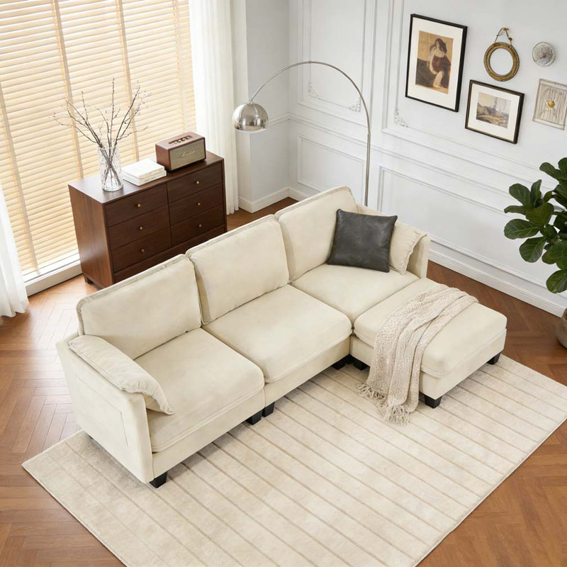 93-inch L-shaped sofa