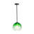 Vulpecula 1 - Light Glass Globe Pendant With Green Hammered Glass-1528020009