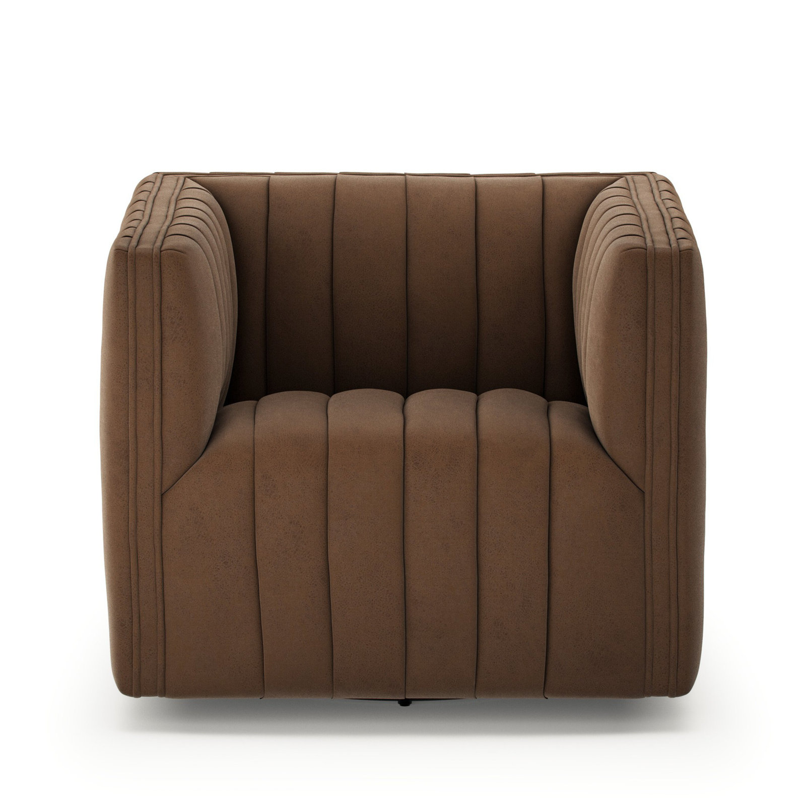 Brandt Swivel Armchair, Maestro Cigar Top Grain Leather