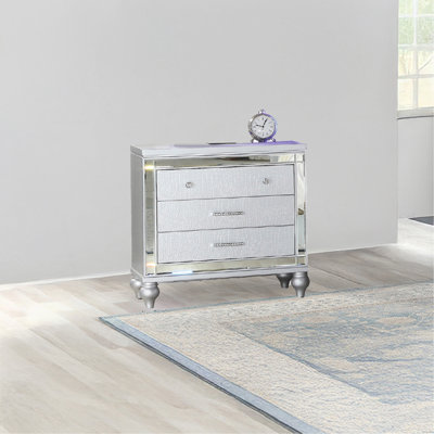 Table de chevet 3 tiroirs Sterling