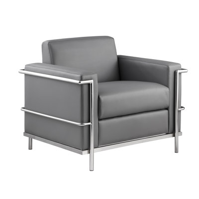 Vasek Faux Leather Club Chair