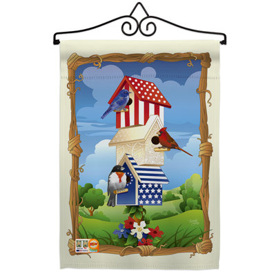 Nichoir à 2 côtés en 18,5 polyester à 2 côtés étoile en angle ensemble de drapeau