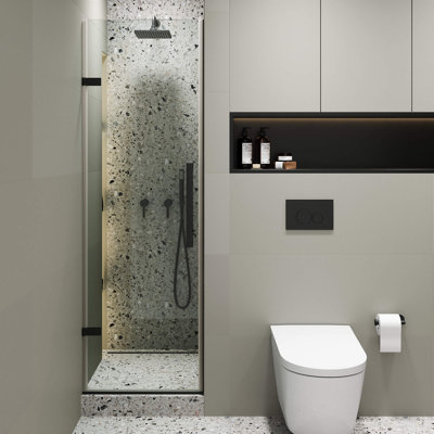 24'' W x 74.25'' H Hinged Frameless Shower Door