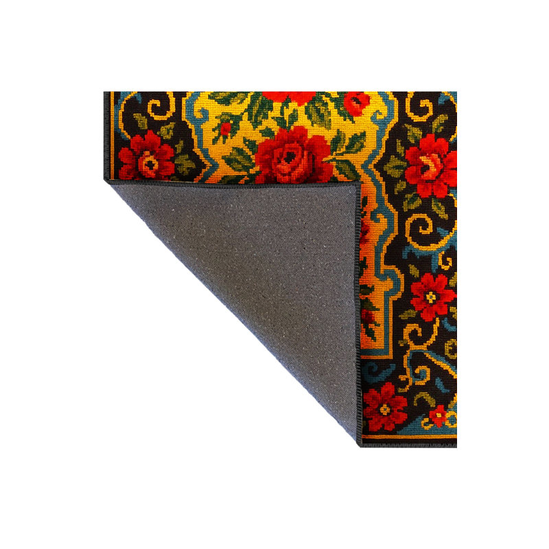 Tapis tissé orange Mosso, 4'11" x 9'10"