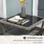 Table d'appoint en rotin, table de bout d'extérieur avec tablette de rangement, cadre carré en aluminium, table basse avec plateau en verre trempé