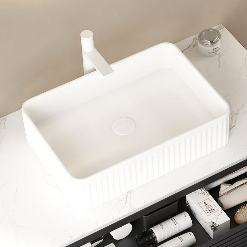 Comptoir en marbre artificiel blanc de 30 po, 0,58 po d'épaisseur et pratique, résistant aux égratignures, imperméable, facile à nettoyer, à la mode pour différents formats de design