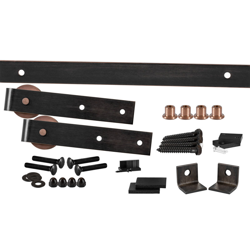 Ensemble de quincaillerie pour porte de grange simple 402, 84 po, Bronze antique