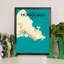 Honolulu City Map - No Frame Print-436208233