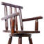 Tabouret de bar rustique - fabrication en bois de sapin, chaise avec repose-pieds, accoudoir large, tabouret de cuisine rustique, grand fauteuil bistro